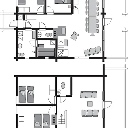 Tahkon Riihiranta - 4 Bedroom With View - Tilava Moekki Rantanaekymin * Tahkovuori